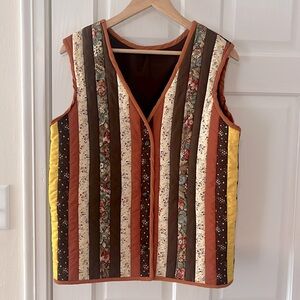 THAT 70s VEST//One of a kind, handmade vintage quilted vest